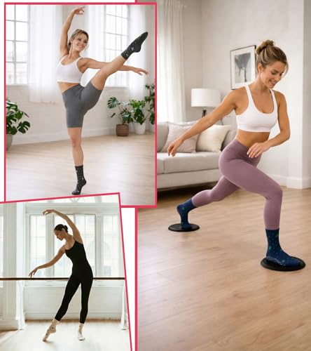 Image of yeuG Pilates Grip Socks for Women Yoga Slouch Socks with Grip for Barre Knee High Boot Socks Long Scrunch Slipper Socks