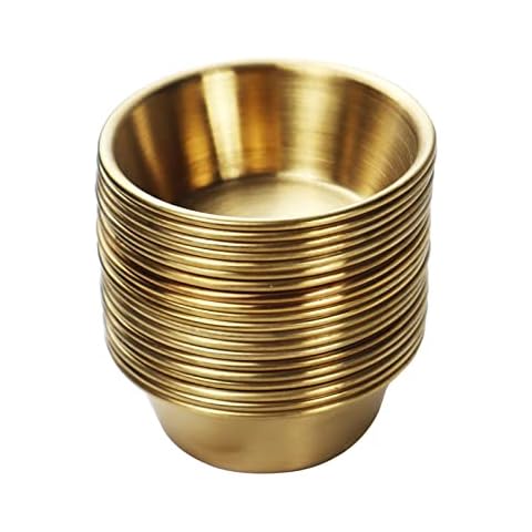Thatyro 20 Mini Stainless Steel Sauce Dishes Cover