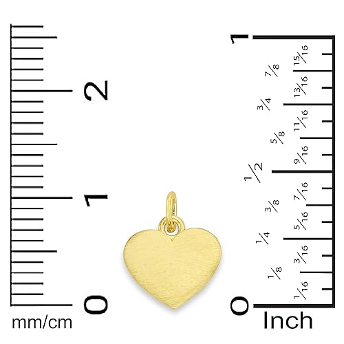 Solid Gold Heart Microcharm in 10k or 14k, Dainty Cute Love Charm Symbol with Clasp4