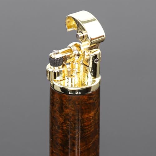 Encendedor Vintage de Gas Butano con Cuerpo de Madera y Movimiento de Latón miniatura 4