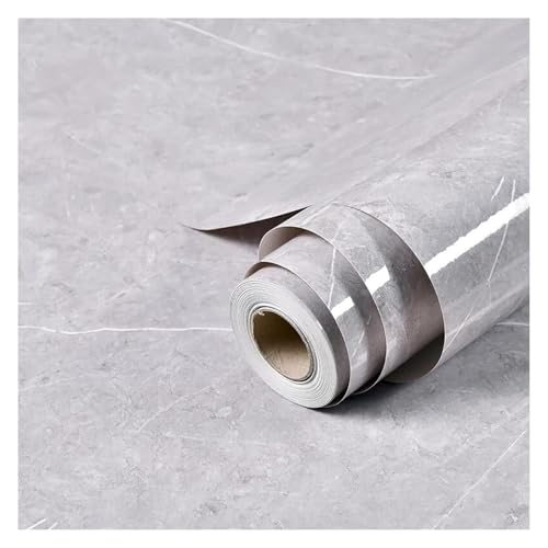 MYXJX Papel Pintado Autoadhesivo Papel de Pared de mármol Gris Papel de Contacto de terrazo for encimeras Papel Tapiz de mármol Despegar y Pegar encimeras