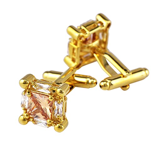 Mancuernillas Copper Daesar para Hombre Cuadradas Doradas miniatura 1