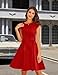 Dressystar DS1956 Women Vintage 1950s Retro Rockabilly Prom Dresses Cap-Sleeve L Red