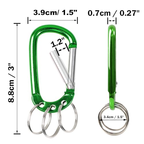 sourcingmap Carabiner Keychain Clip - Image 2