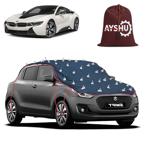 Image of AYSHU Water-Resistant Spike Car Cover for BMW i8 - Protects from Dogs, Monkeys, Dust, Sunlight & UV - Full Roof Universal Fit