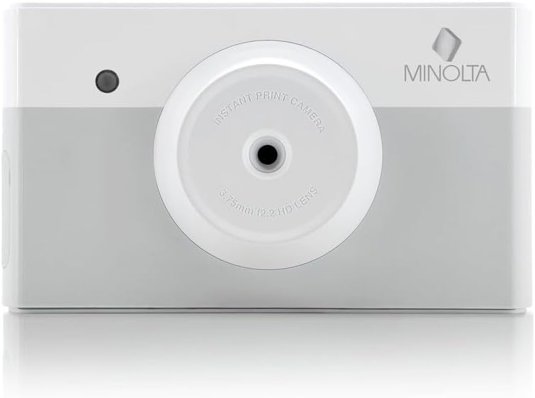 Minolta Instapix Instant Print Digital Camera - Colorful Photos, 2.1x3.4 inch Prints, 10MP, 1.7” Display, Bluetooth, Portable, Ideal Gift (Gray)