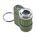 Carson MicroMini 20x LED Lighted Pocket Microscope with Built-in UV and LED Flashlight, Green (MM-280G), Large