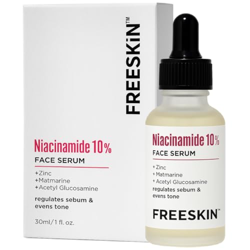 Image of Free Skin 10% Niacinamide Face Serum with Zinc | Oil Control & Pore Minimizing Formula | Fights Blemishes, Evens Skin Tone & Enhances Clarity | Suitable for All Skin Types | 30 ml