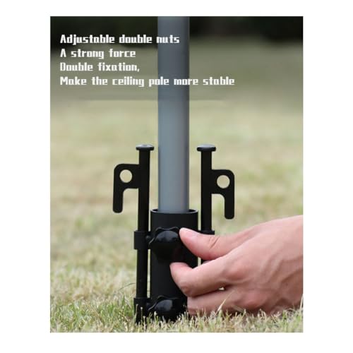 Geieold Befestigungsrohr für Markisenstange, Bodenhalterung, Winddicht, Zeltdach, Stützstangenbefestigung, 2 Stück