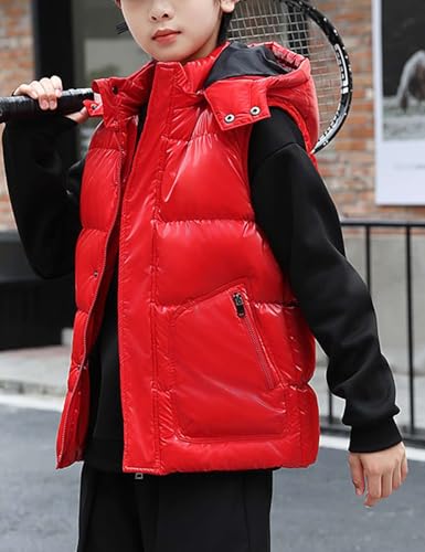 Kids Padded Gilet Puffer Vest Waistcoat Child Winter Sleeveless Warm Hoodie Jackets2