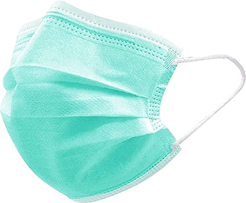 Image of MEELANA Non Woven Fabric 3 Ply Disposable Surgical Mask for Men Women with adjustable nose pin Reusable (Pack of 100) Breathable Masks
