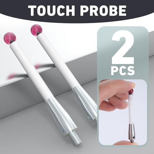 Image of CMM Touch Probe Stylus For Renishaw A-5000-3709 Test Probes Leads 50mm Ball Ceramic Stem, Thread, 6mm Ball (2Pcs)