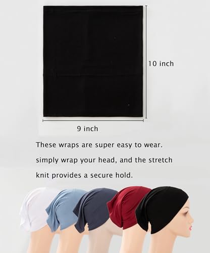 Light Soft Under Scarf Hijab Cap Undercap Headwrap Scarf Stretch Tube Neck Cover4