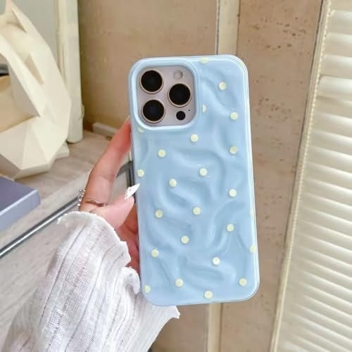 Coque iPhone 13 Pro bleu antichoc en silicone souple à texture plissée