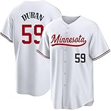 Custom Mens/Women/Youth Minnesota White JHOAN Duran Baseball Stitched T-Shirt for Sports Fan