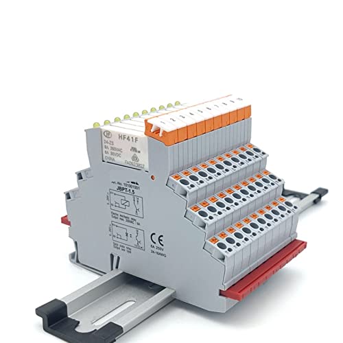 Relé terminal HF41F 24V 12V con conector push-in para bloque de terminales 3