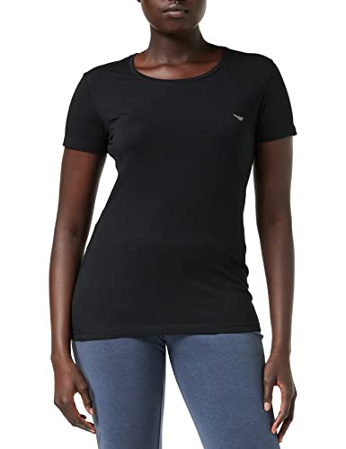 Emporio Armani Underwear Crew Neck T-Shirt Iconic Cotton, Black, XS Femme