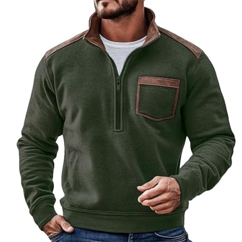 Pull rétro homme col montant zippé contre le froid avec style vintage
