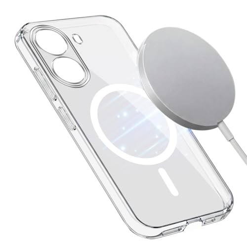 Image of Jkobi Lifetime Anti-Yellow MagSafe Compatible Clear Back Cover Case for Poco X7 Pro 5G (Sleek Hard Crystal | Shockproof and Camera Protection)