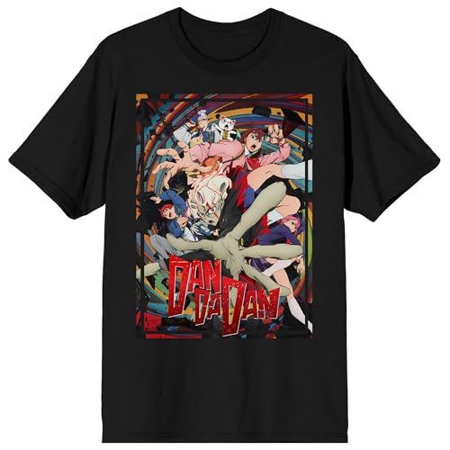 Bioworld Dandadan Random Debris Adult Black Crew Neck Short Sleeve Tee - XS