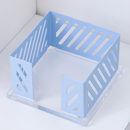 Image of oddpod Set of 4 - Metal Desk Accessories Organizer - Magazine File Holder, Sticky Note Holder, Pen & Pencil Stand, Tape Dispenser /Desktop Storage Organizer For Office, Home & School (PastelBlue)
