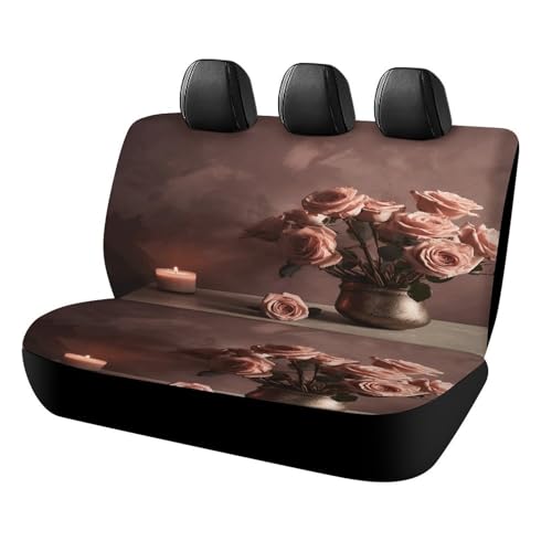 Funda de asiento de coche para SUV, camión y furgoneta con diseño de rosas
