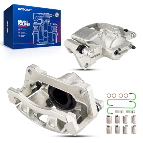 Image of KAX Disc Brake Caliper Assembly for Jeep Wrangler 2007-2012, Liberty /Chrysler Town & Country /Dodge Grand Caravan 2008-2012, Nitro 2007-2010, Volkswagen Routan 2009-2012, Ram C /V 2012, Front Side 2PC