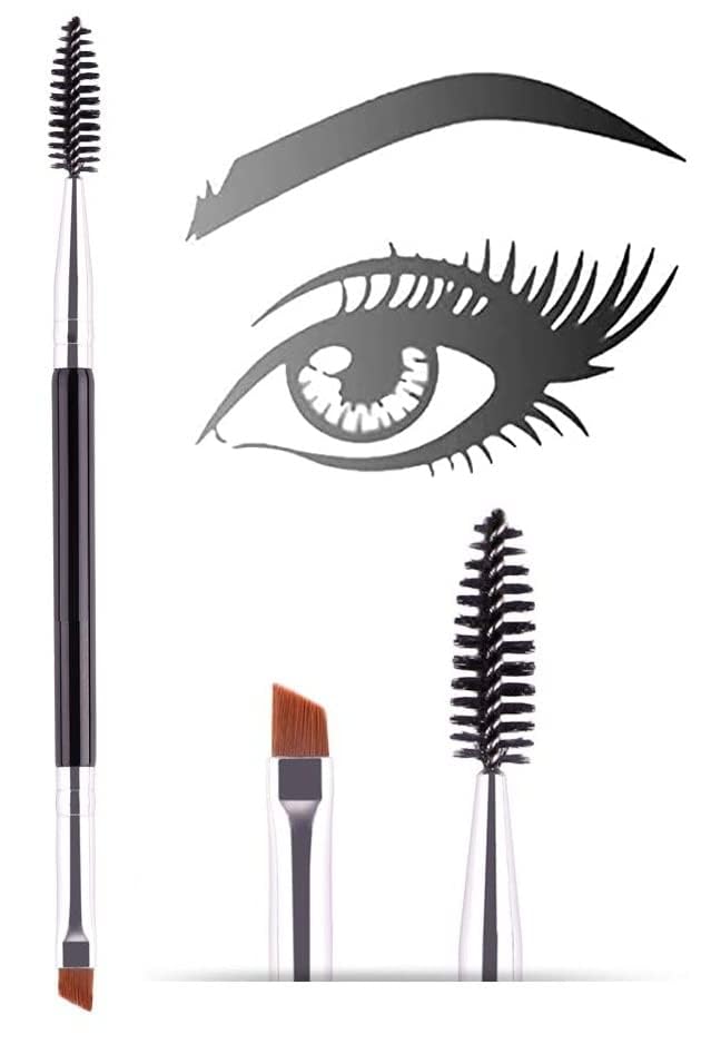 Leticia Double Ended Eyebrow Brush & Spoolie Angled Brow Brush for Precision Application and Blending of Eye Brow Powders, Waxes & Gels - Multicolor-image-37