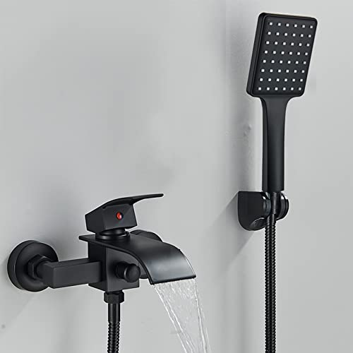 Robinet de baignoire cascade contre les éclaboussures avec douche à main intégrée - 2