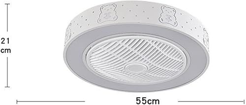 Miniatura 7 de YUEGOO Ventiladores De Techo con Lámparas, Lámpara De Techo Recreativa Control Remoto Ventilador Led Tranquilo Ventilador Luz Encerrada Candelera De