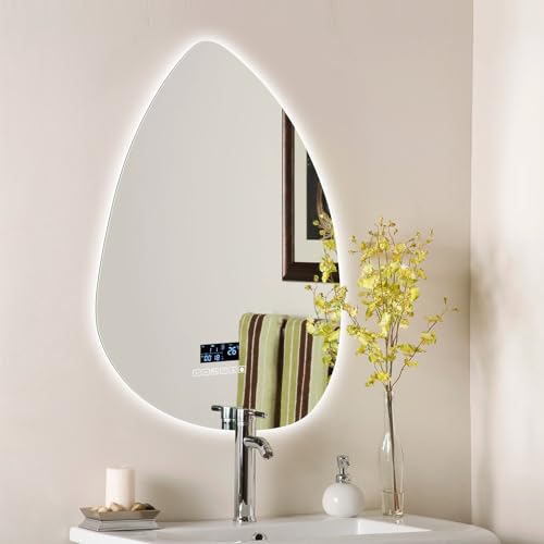 Generisch Specchio da bagno con illuminazione, 45 x 60 cm,