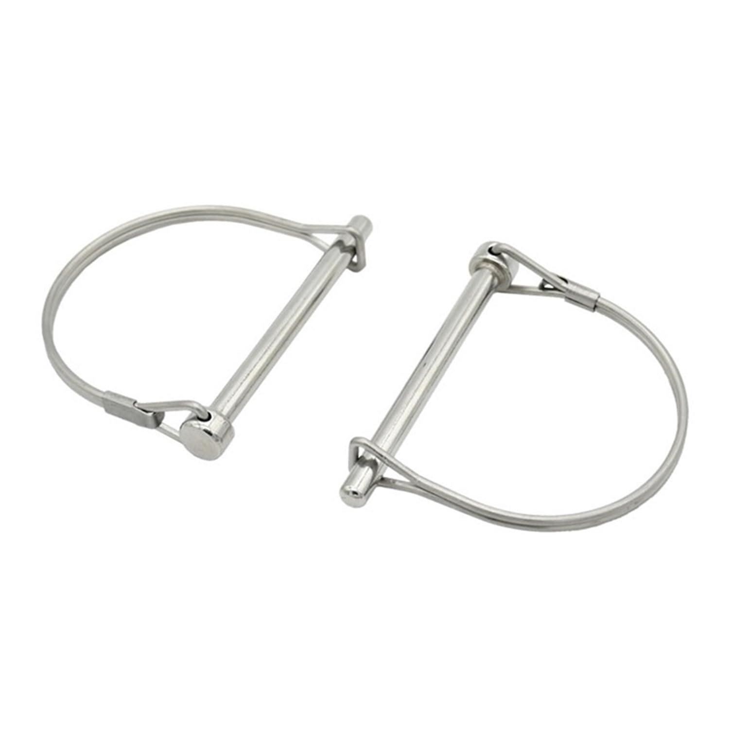 Trailer Coupler Pins - 4 Pack Zinc-Plated Safety Locks -3