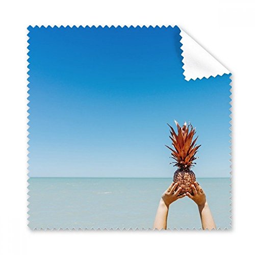 Cadeau tissu nettoyage lunettes motif océan et ananas pour proches