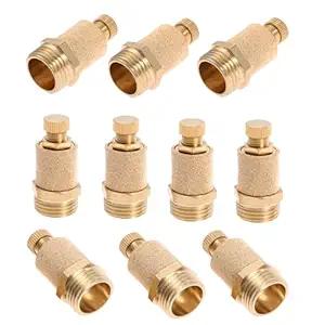 10pcs 1/2 Pneumatic Muffler Silencer Filter Air Flow Speed Controller Sintered Bronze NPT