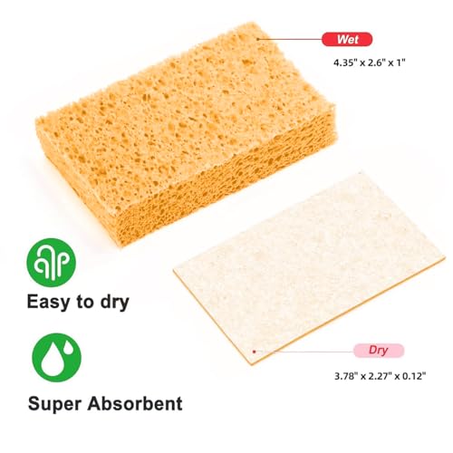 Image of 36 - Pack Non-Scratch Scrub Sponges - Sponge for Dishes and Washing Dishes, Cleaning Tools for Kitchen Home and More（Yellow）