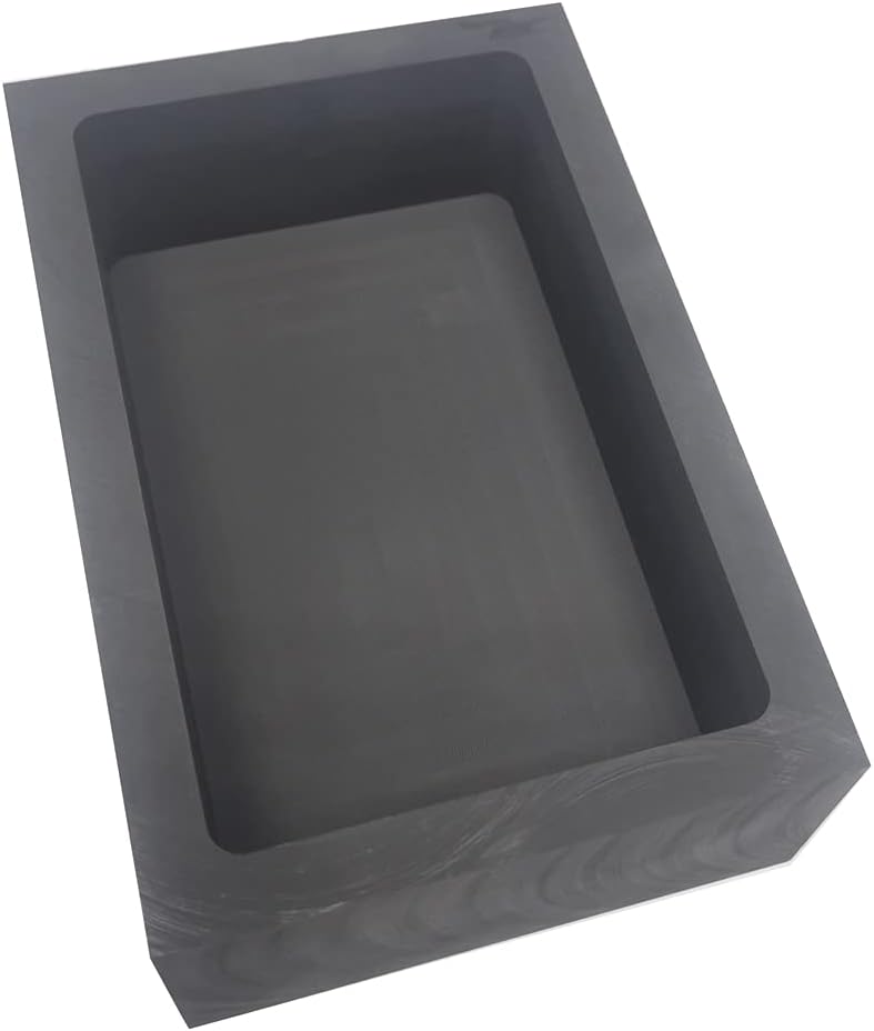 LLF Gold Silver Graphite Ingot Mold Mould Crucible for Melting Casting Refining (150x100x50MM(7.5kg Gold / 4kg Silver))