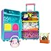 Squish-a-longs On-The-Go Luggage Playset - (2) 1” Mini-Squish, 3 Levels of Play, 3 Accessories & 2 Play Pieces - Collect, Trade, & Play - Ages 6+