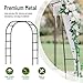 Garden Arch Trellis Army Green Arch 7.9 Ft Durable Metal Garden Arbor for Wedding Decoration Climbing Plants Party (Green)