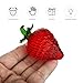 KRISININE Glass Red Strawberry Figurine Crystal Fruit Collectibles Art Glass Fruits Decoration for Home Office Strawberry Kitchen Decor for Women