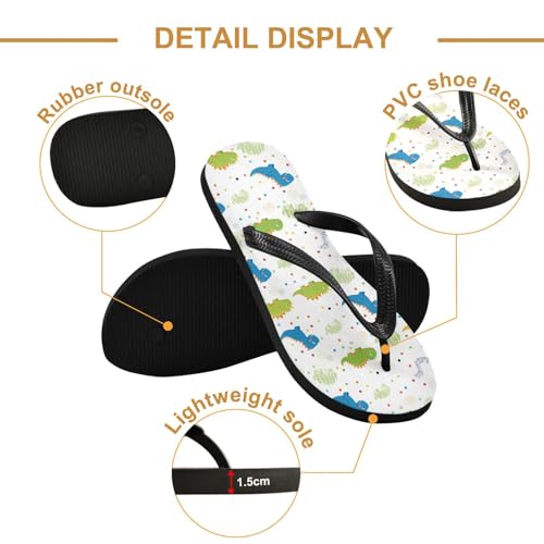 Cute Dinosaurs Flip Flop Beach Summer Casual Sandal for Women & Men Shower Shoes 208619442