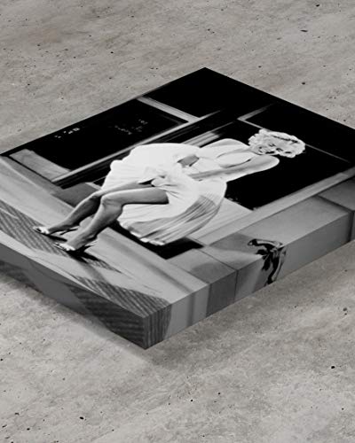 Subway Dress Marilyn Monroe The 7 Year Itch Framed Art Canvas Hollywood Movie Scene Monroe Poster 8" X 12" #TOP3