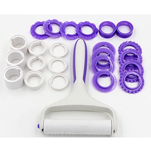 Ubersweet® Flowerherd Rolling Pin Fondant Strip Embosser Roller Wh Set Cake Decorating Tool Baking Pastry Accessories
