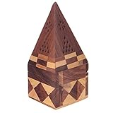 Caja Pirámide quemador de incienso de madera sheesham