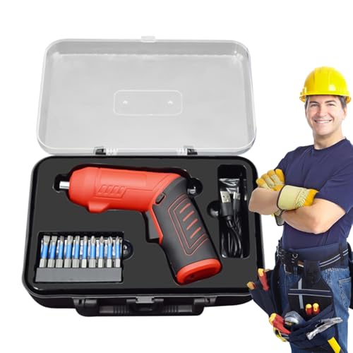 Taladro eléctrico inalámbrico, juego de taladro eléctrico, Kit de controlador de perforación inalámbrico, Herramienta portátil recargable, manija de doble posición, destornillador pequeño
