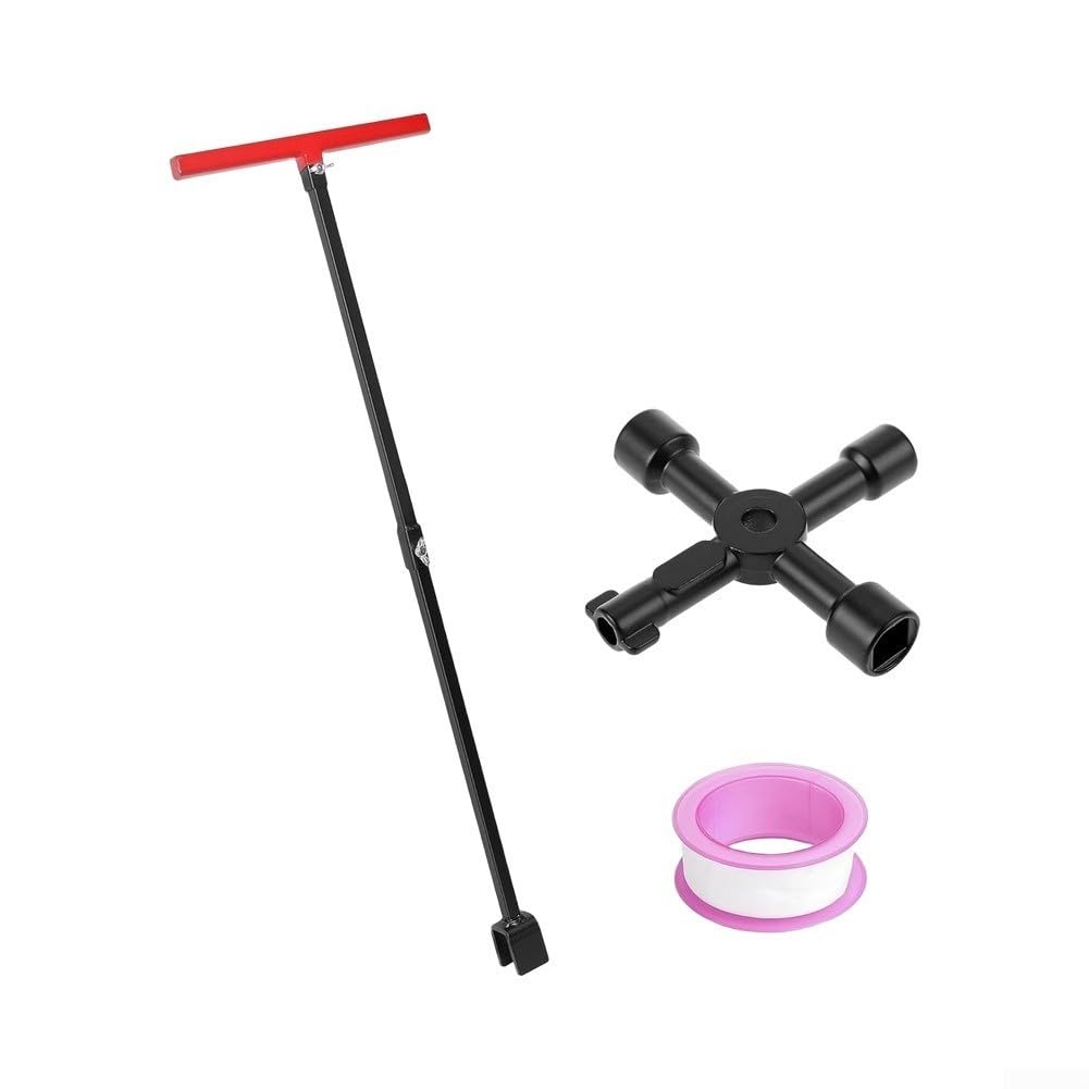 Llave Multiuso para acero Reforzado para Contador de Agua y Gas - para herramienta 4 Vías Ajustable Cuadrada Triangular para Armarios Eléctricos y Válvulas 72x72mm