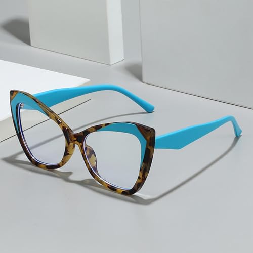 Lunettes œil de chat polygone monture tendance bicolore légère et confortable - 3