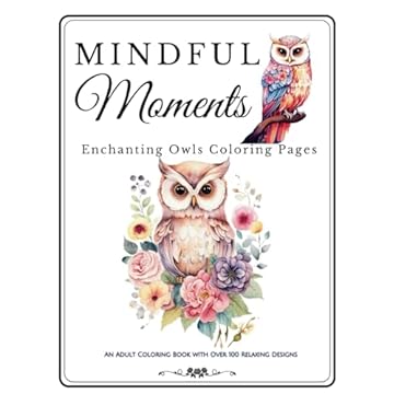 Capa do livro Enchanting Owls: An Adult Coloring Book with Over 100 Relaxing Designs, Patterns for Stroke, Dementia, Trauma, ADHD or Alzheimer, Stress Relief (Portuguese Edition)