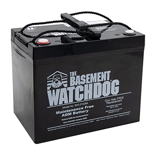 THE BASEMENT WATCHDOG Model BW-27AGM Maintenance Free (AGM) Sump Pump Battery