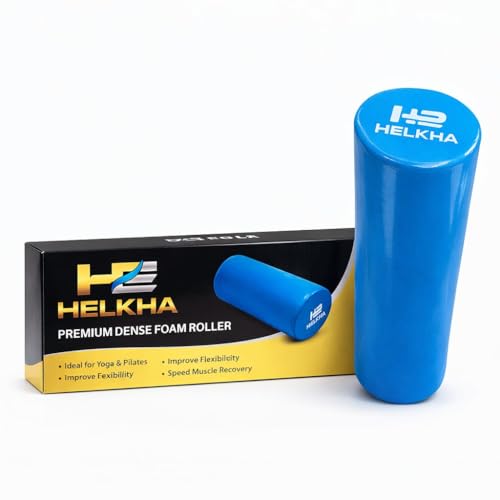 HELKHA Foam Roller for Muscle Massage and Recovery – Soft Density Foam Roller for Yoga, Pilates, Physical Therapy and Gym – Back, Legs and Full Body Massage