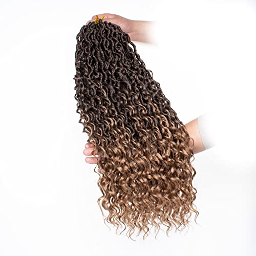 ZRQ 8 pacotes de cabelo Boho Faux Locs Crochê 60 cm Ombre Goddess Locs Croceht Tranças, boho macio p